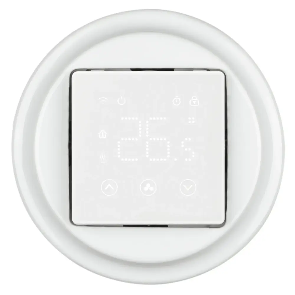 FND 55X55MM ADAPTER WHITE PORCELAIN + HEBER HT-155 DIGITAL FLOOR AND ROOM THERMOSTAT